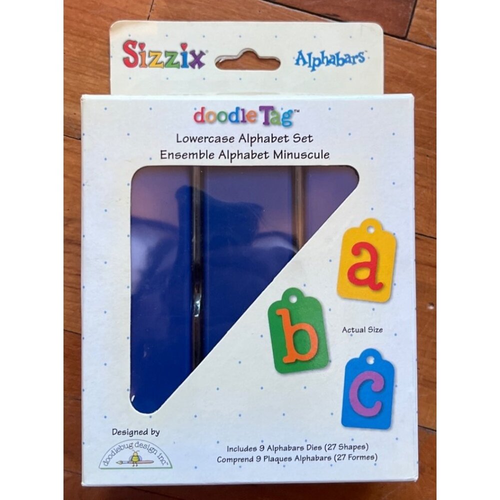 NEW Sizzix Doodle Tag Lowercase Alphabet Set 38-1069 by doodlebug designs inc